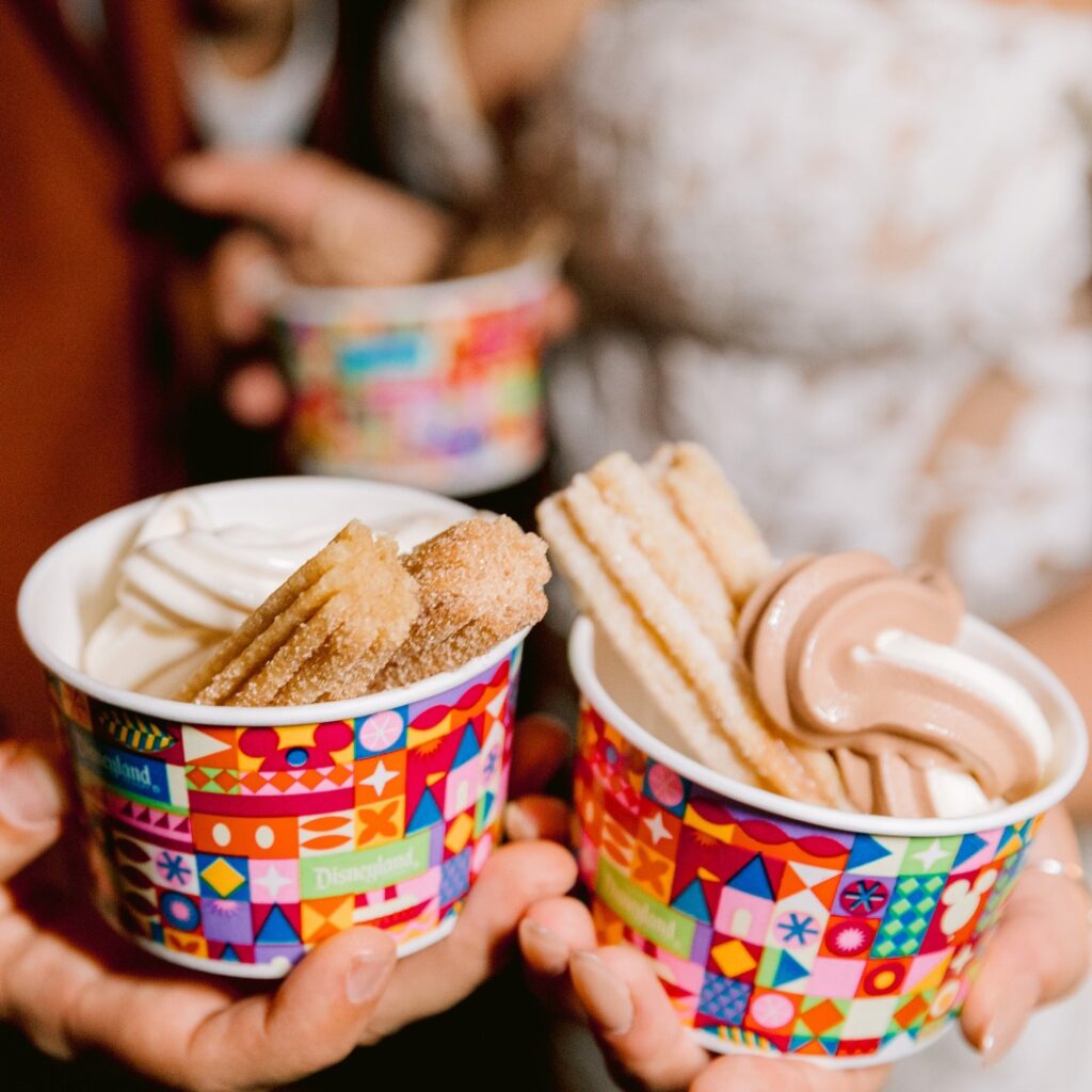 disney wedding churro station with ice cream